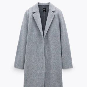 Zara gray lapel coat